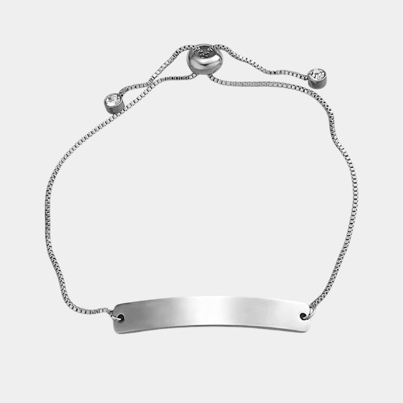 ミニマルバーブレスレット(ストーン付き)