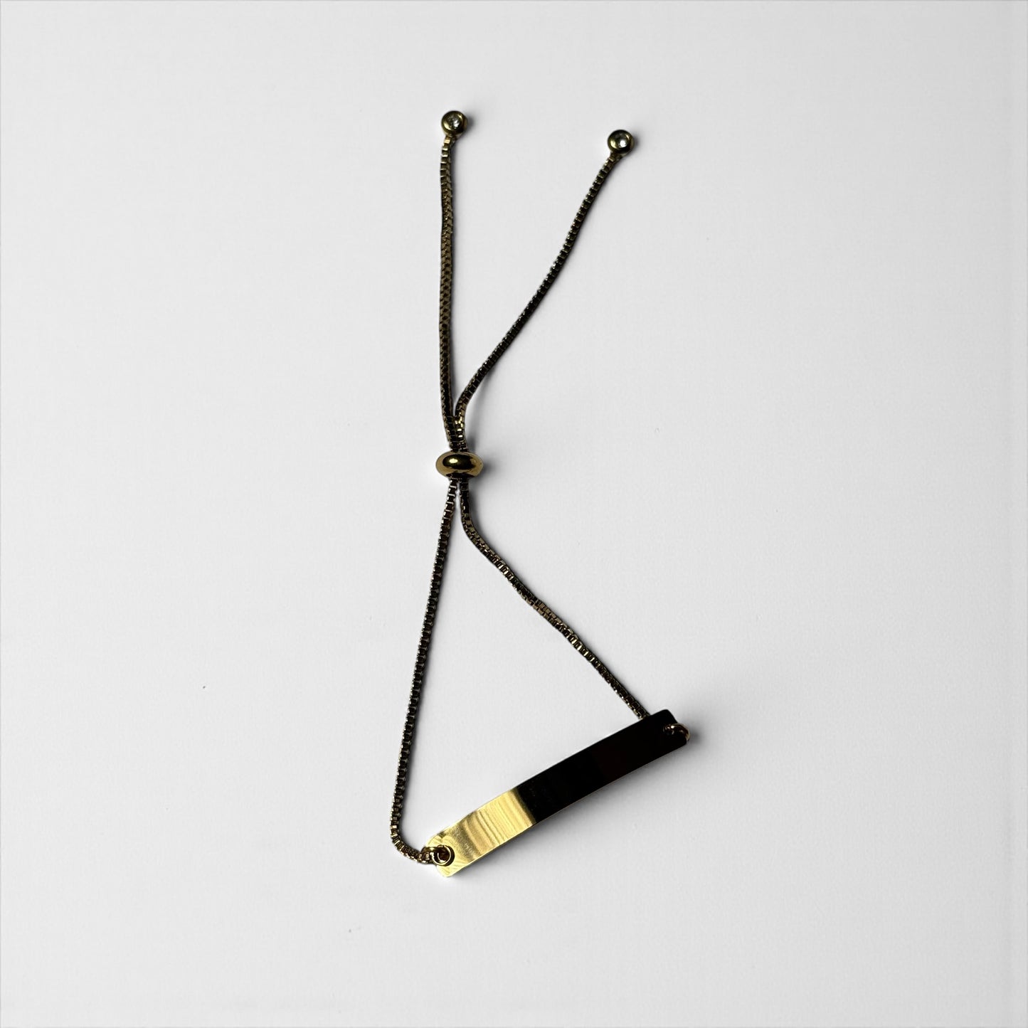 ミニマルバーブレスレット(ストーン付き)