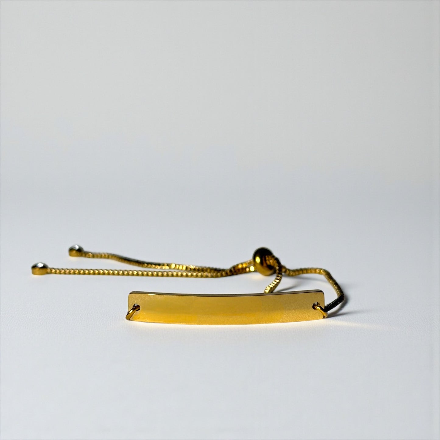 ミニマルバーブレスレット(ストーン付き)