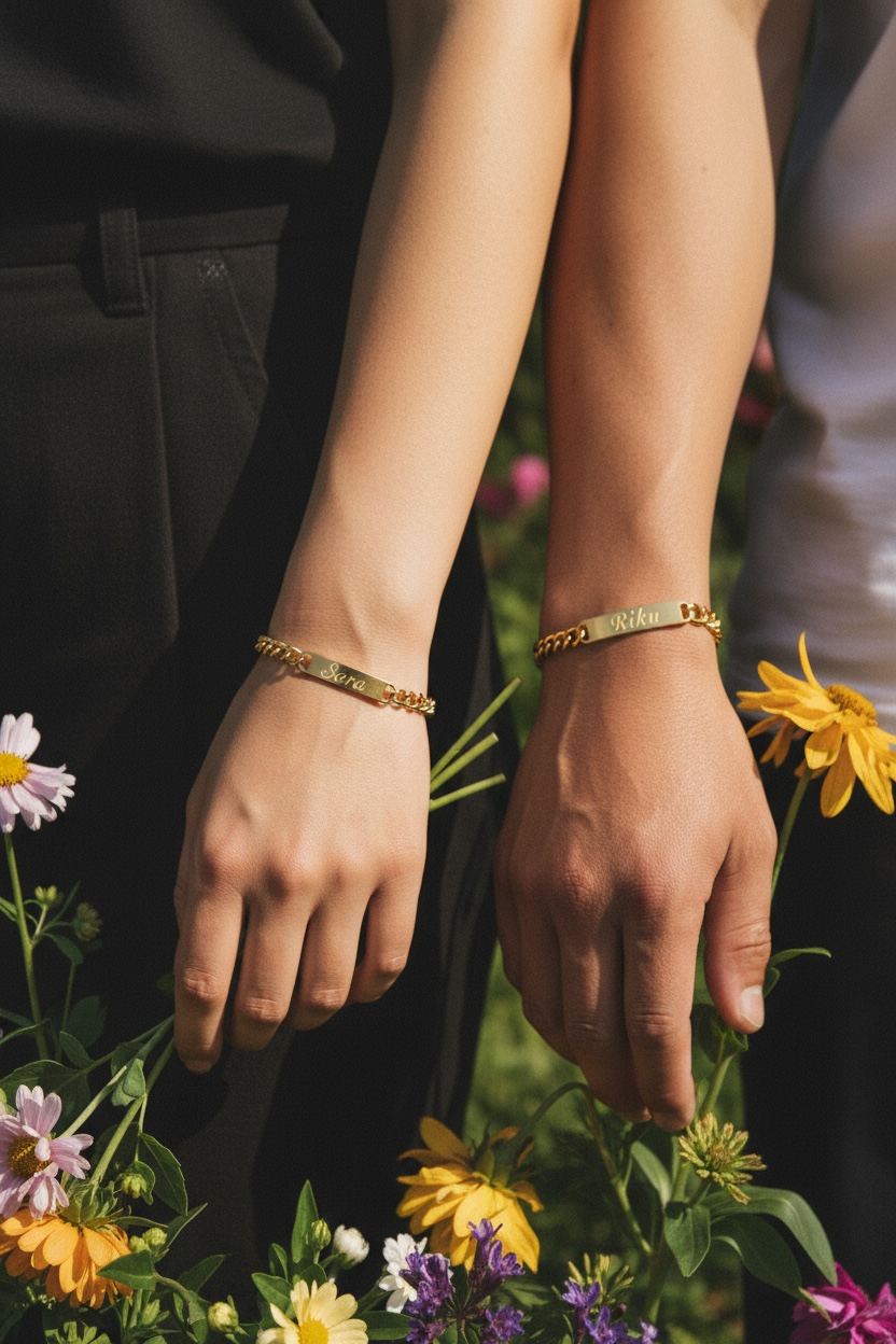 ペアチェーンブレスレット