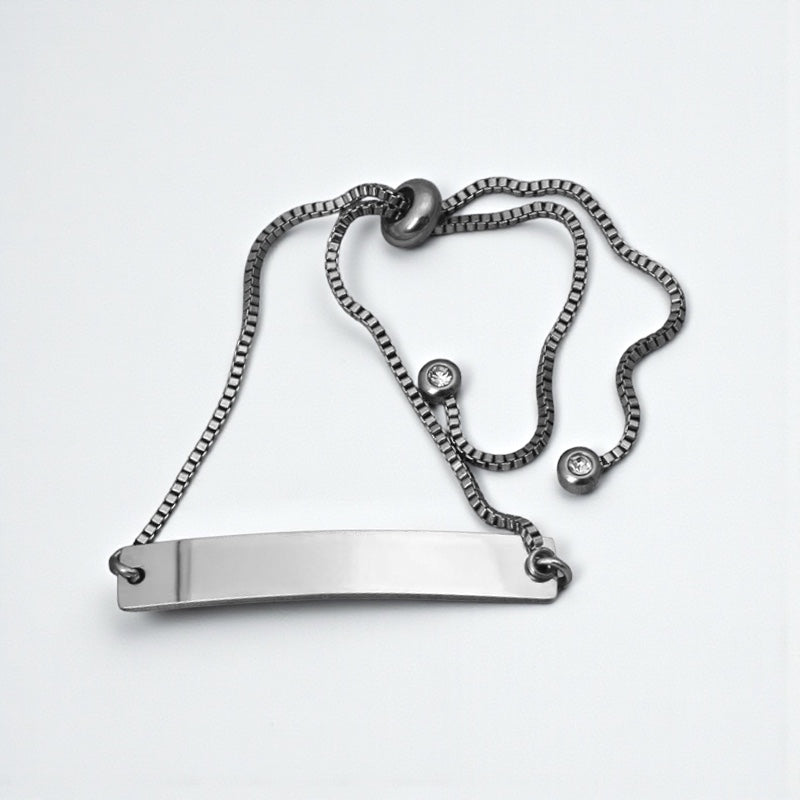 ミニマルバーブレスレット(ストーン付き)