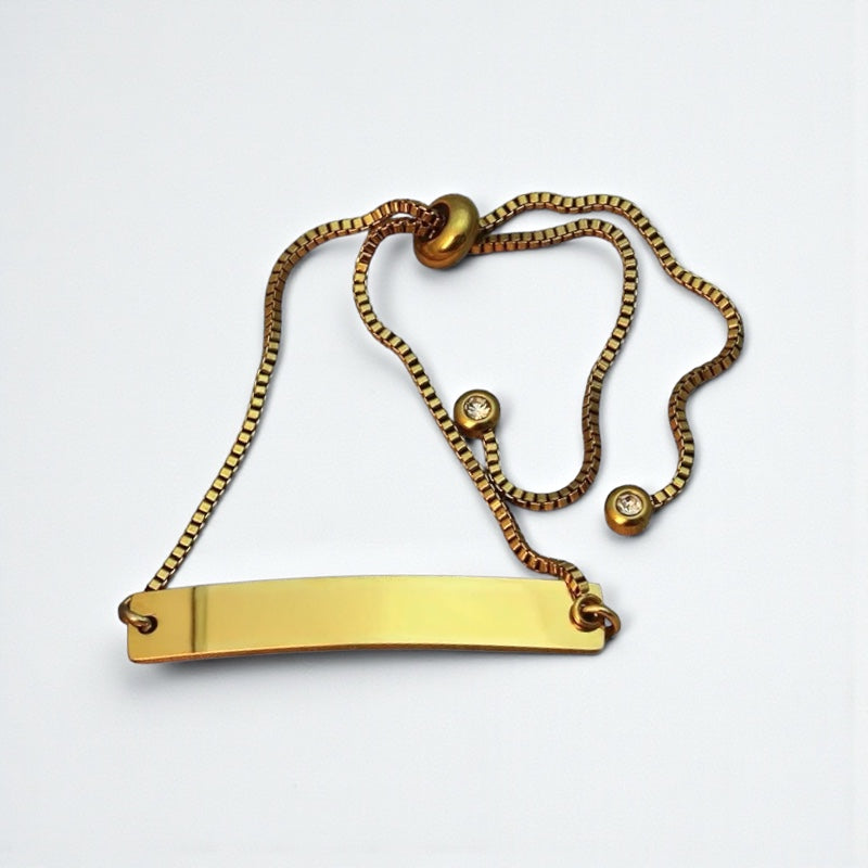 ミニマルバーブレスレット(ストーン付き)